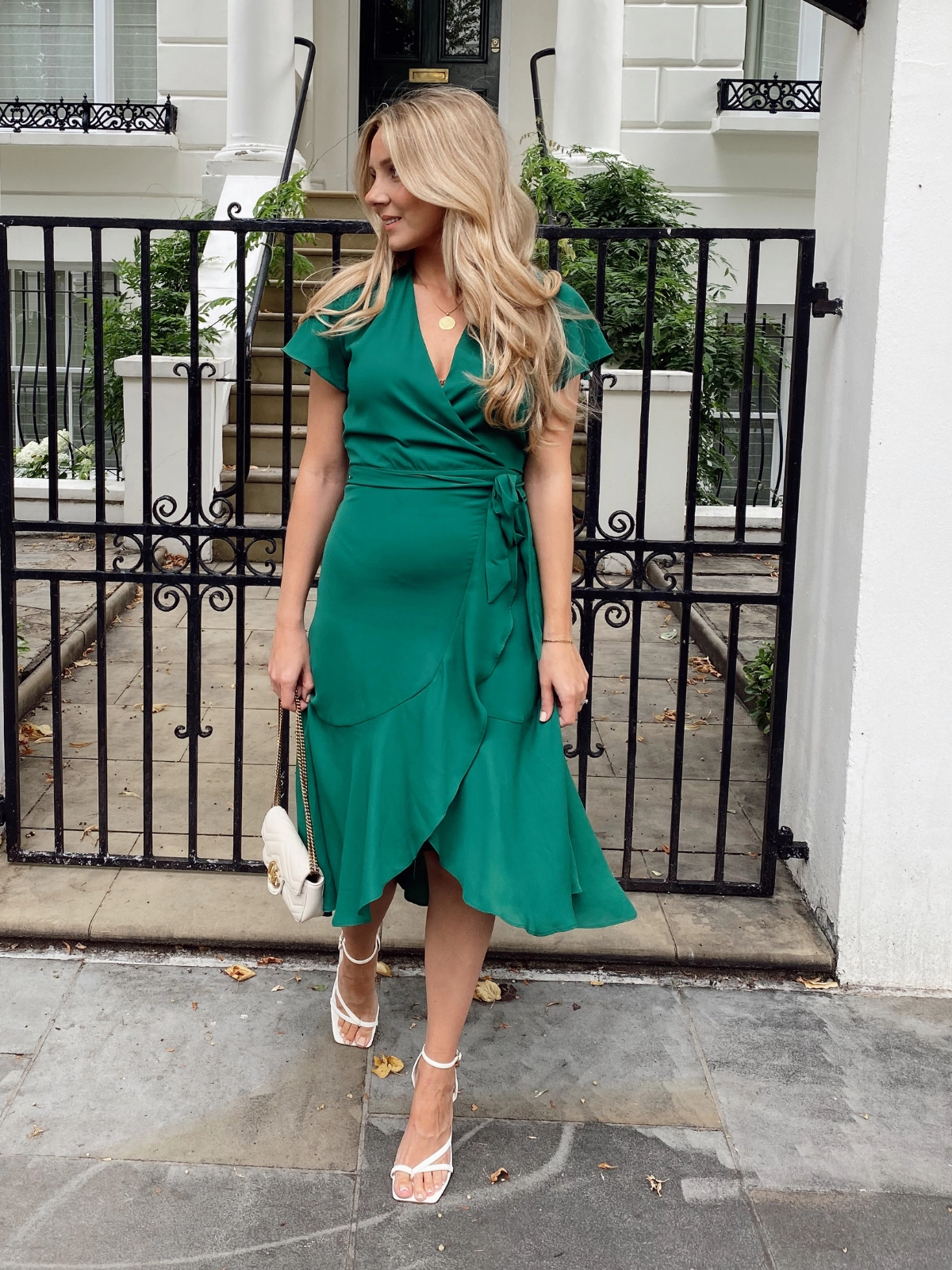 Simple Profile Easy and Effortless Faith Midi Ruffle Dress / Deep Green
