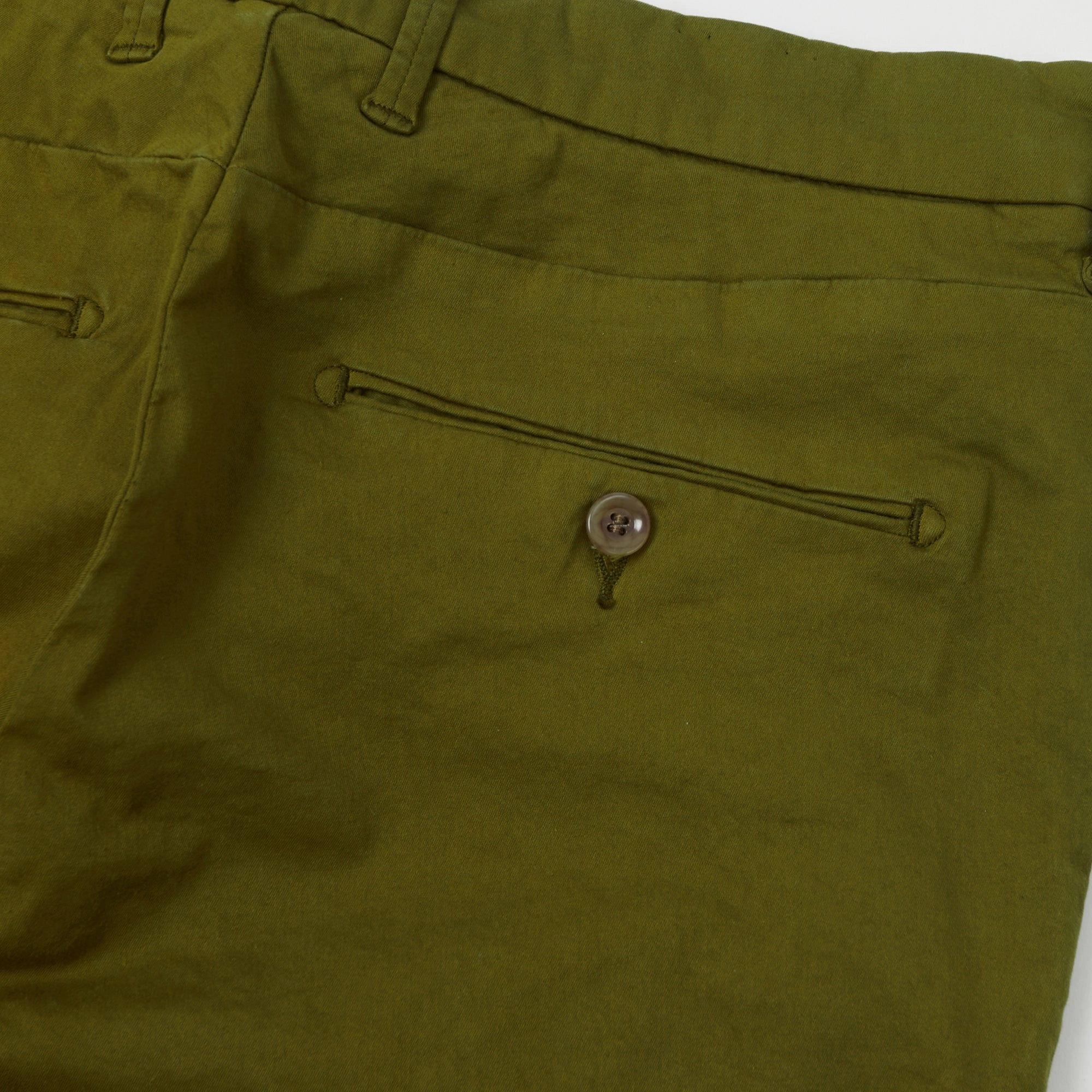 Spellbound Slim Tapered Stretch Chino - Army Green Non Binding Waist