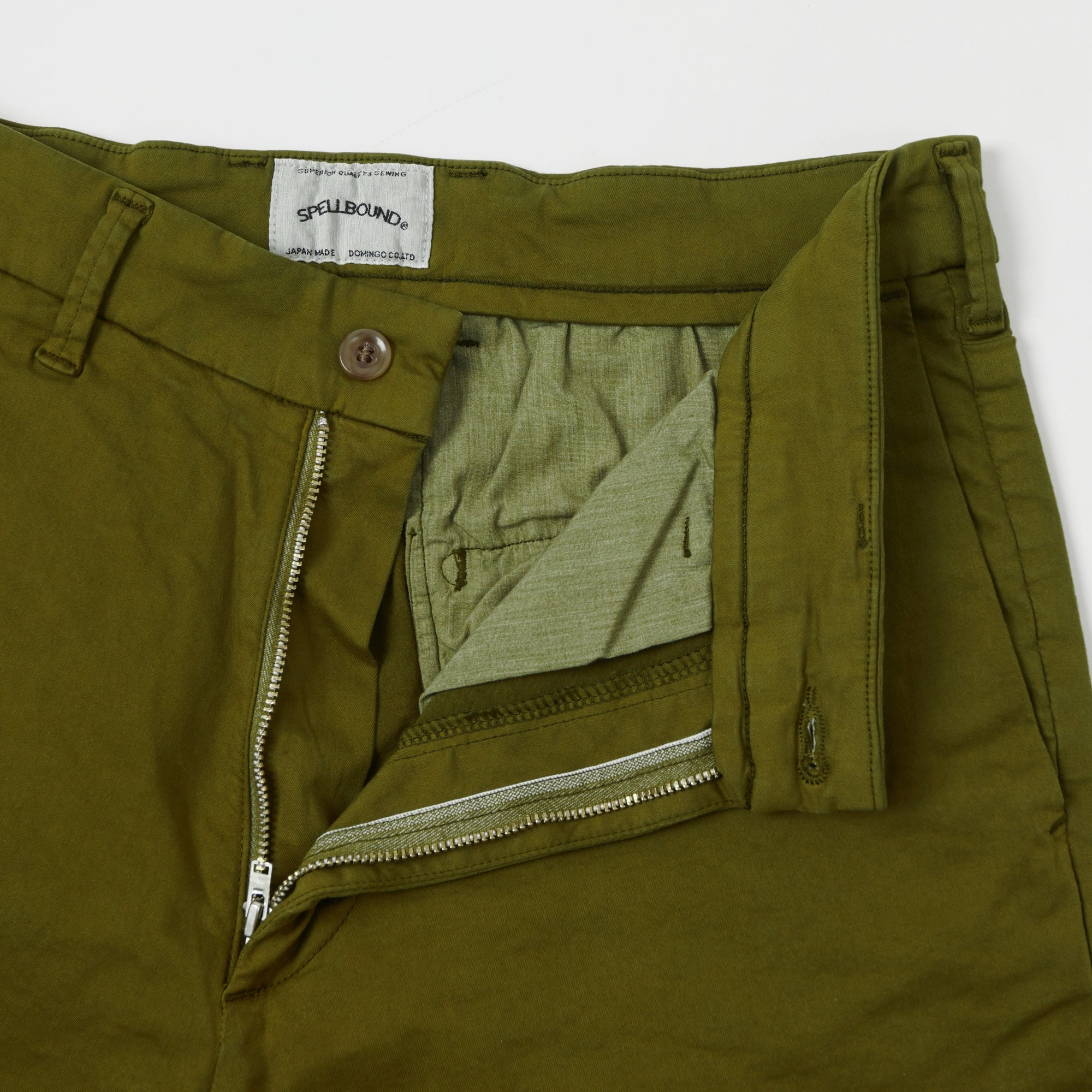 Spellbound Slim Tapered Stretch Chino - Army Green Odor control