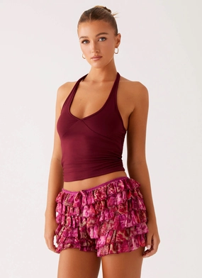 Layer Fit Comfy Flex Entertain Me Bloomer Shorts - Lavender Lagoon