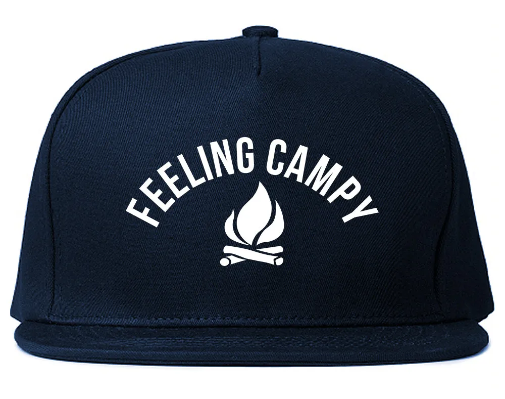 Feeling Campy Camp Fire Outdoor Mens Snapback Hat