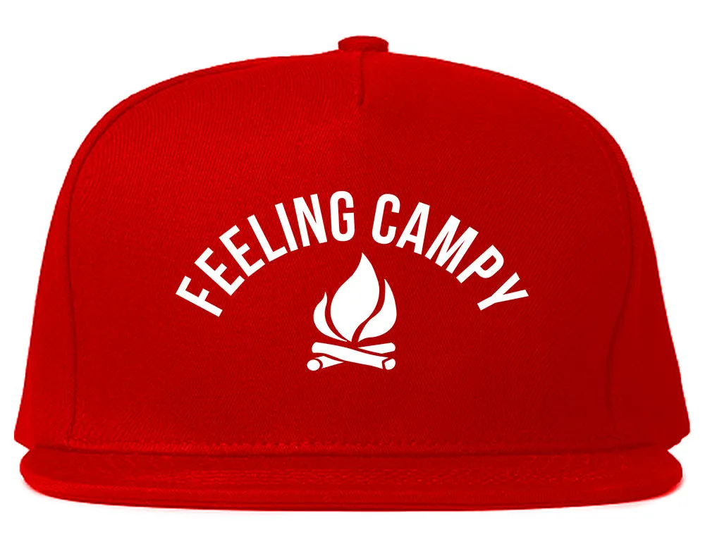 Feeling Campy Camp Fire Outdoor Mens Snapback Hat