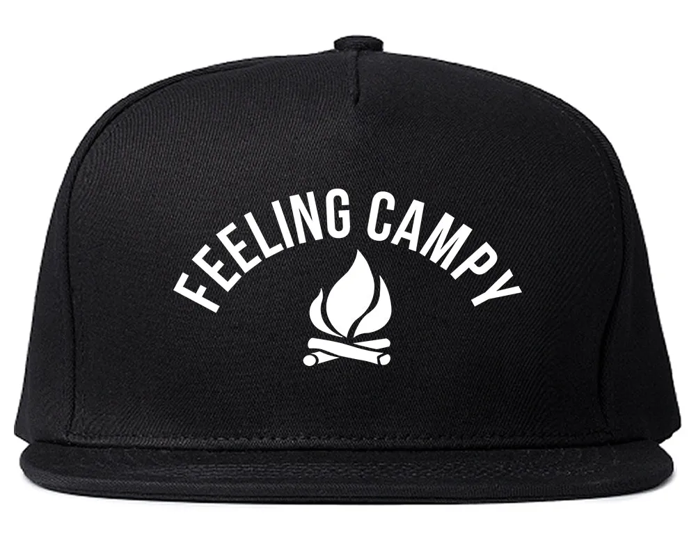 Feeling Campy Camp Fire Outdoor Mens Snapback Hat