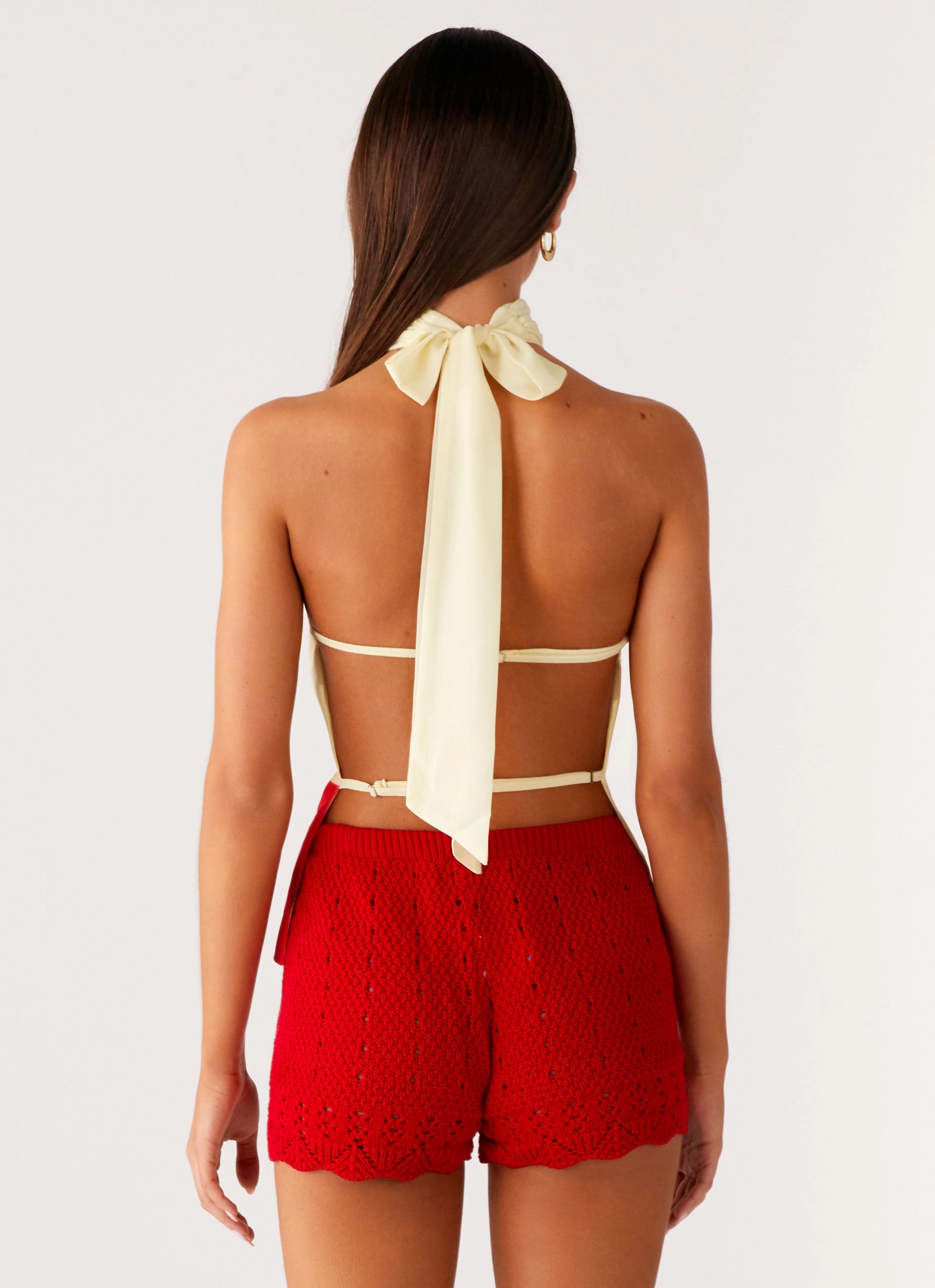 Felicity Halter Top - Scarlet Floral Odor Resistant Fabric