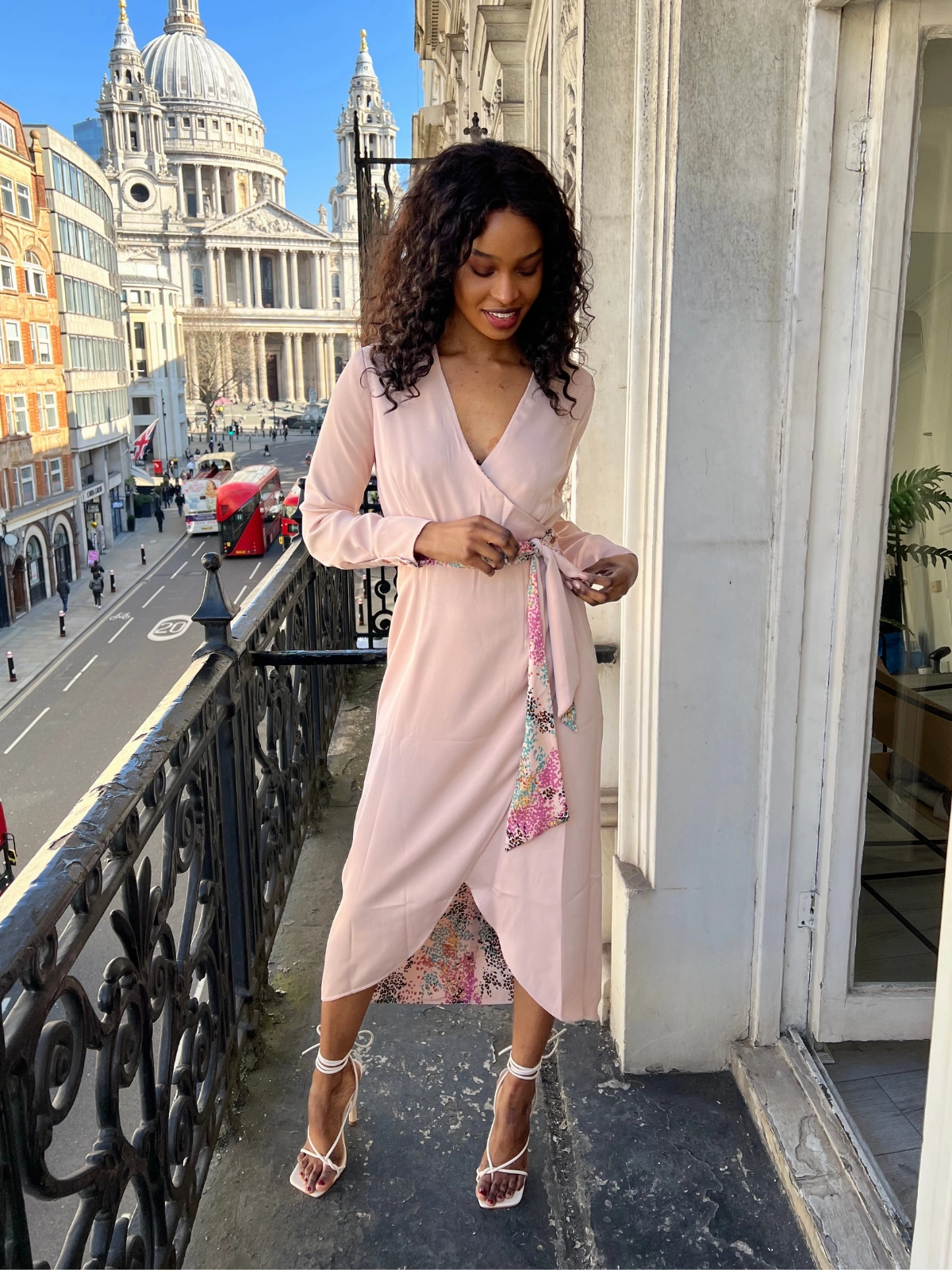 Fergie Reversible 2 in 1 Wrap Midi Dress / Animal Print Night Party Vintage Vibe