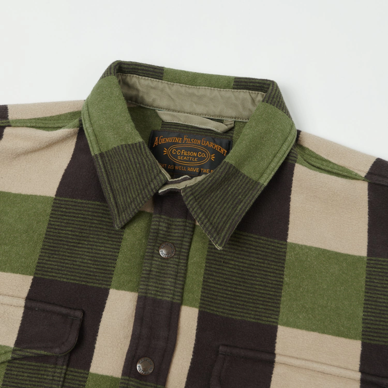 Weather Smart Look Filson Beartooth Camp Jacket - Cinder Olive Check