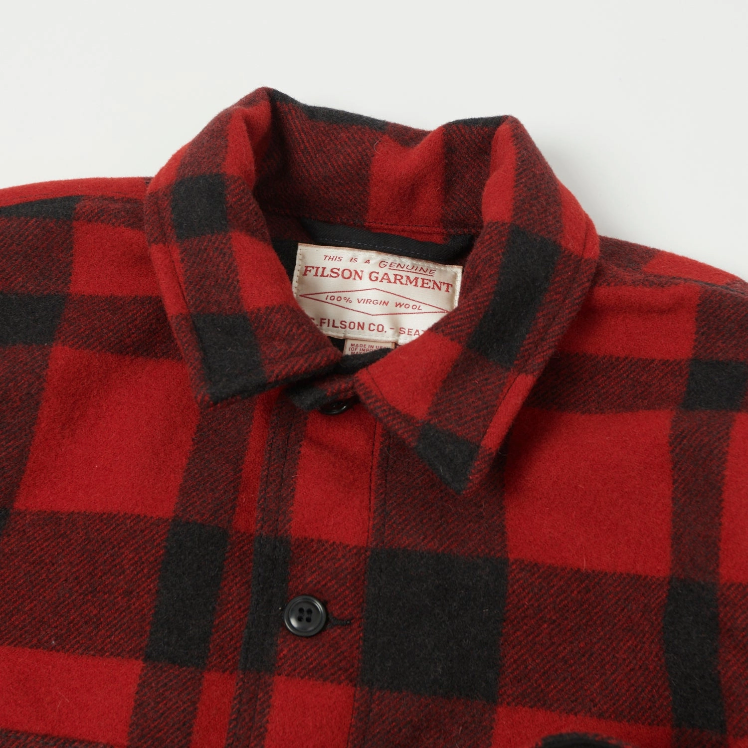Filson Mackinaw Wool Cruiser Jacket - Red/Black Essential Casual Look Crisp Look