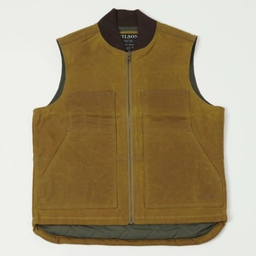 Cozy Street Style QuickDryMaterial Filson Tin Cloth Insulated Work Vest - Dark Tan