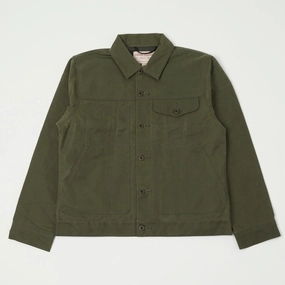 Filson Tin Cloth Short Lined Cruiser Jacket - Military Green Reinforced Seam Durability