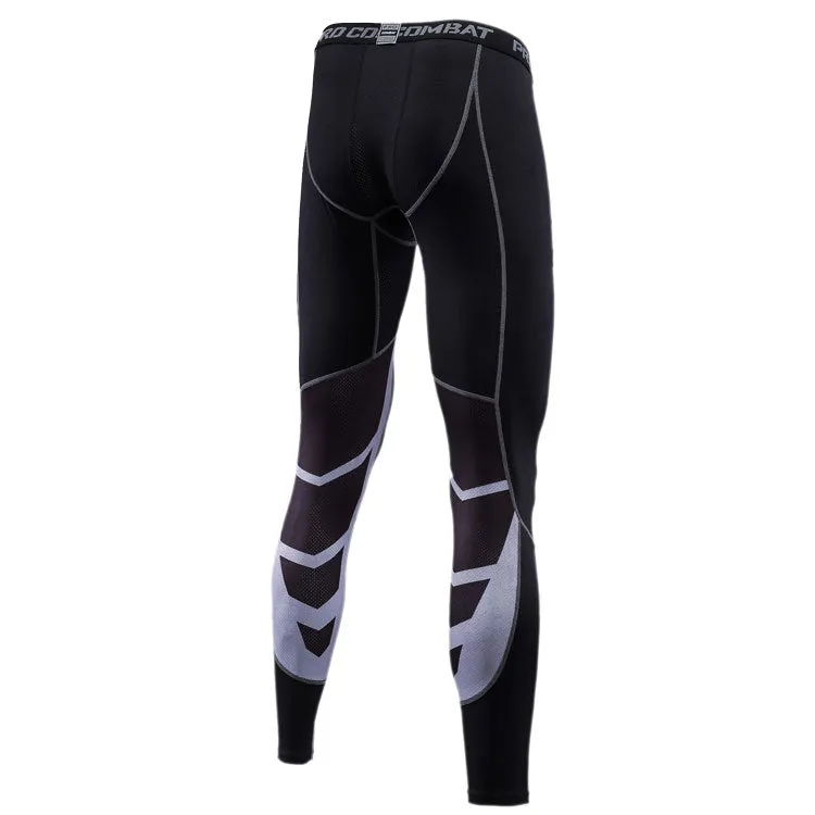 Fitness Long Pants Men Jogging Basketball Printed Fitted Ankle-Length Quick Dry Stretchable Quick-Drying Pants