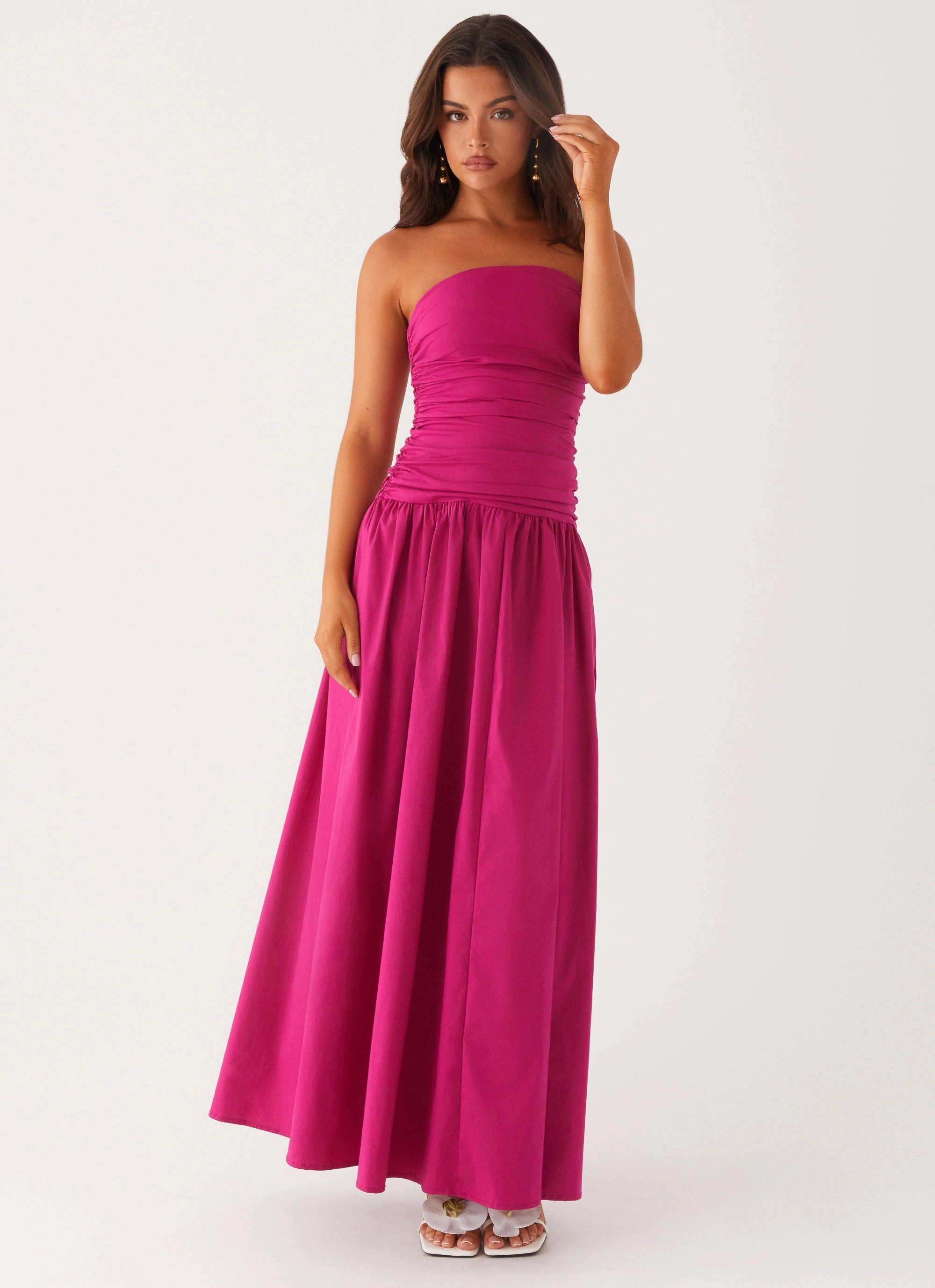 Comfortable Fashion Carmel Maxi Dress - Fuchsia