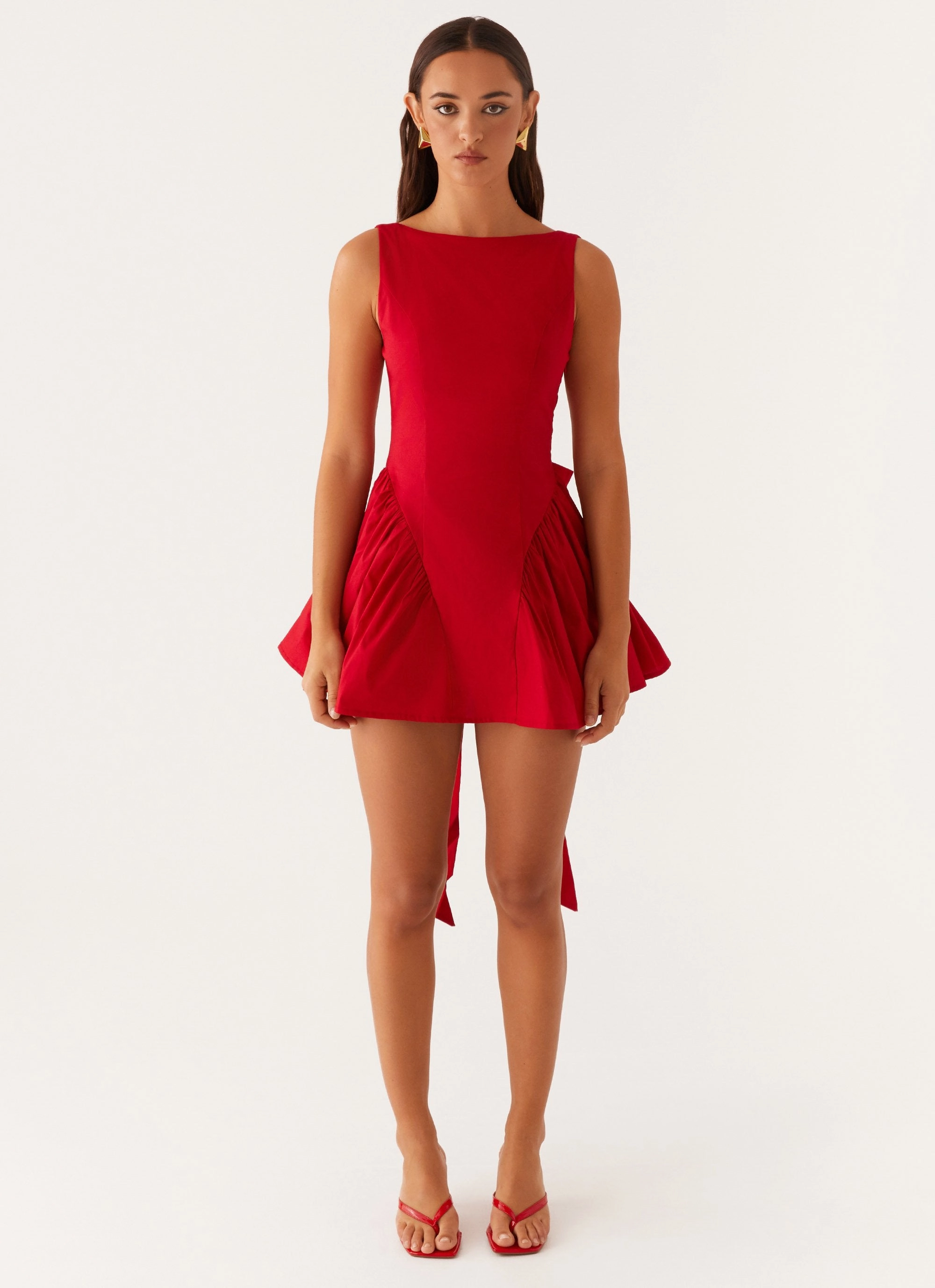 Feminine Vibe Casual weekend dress Invited Mini Dress - Red