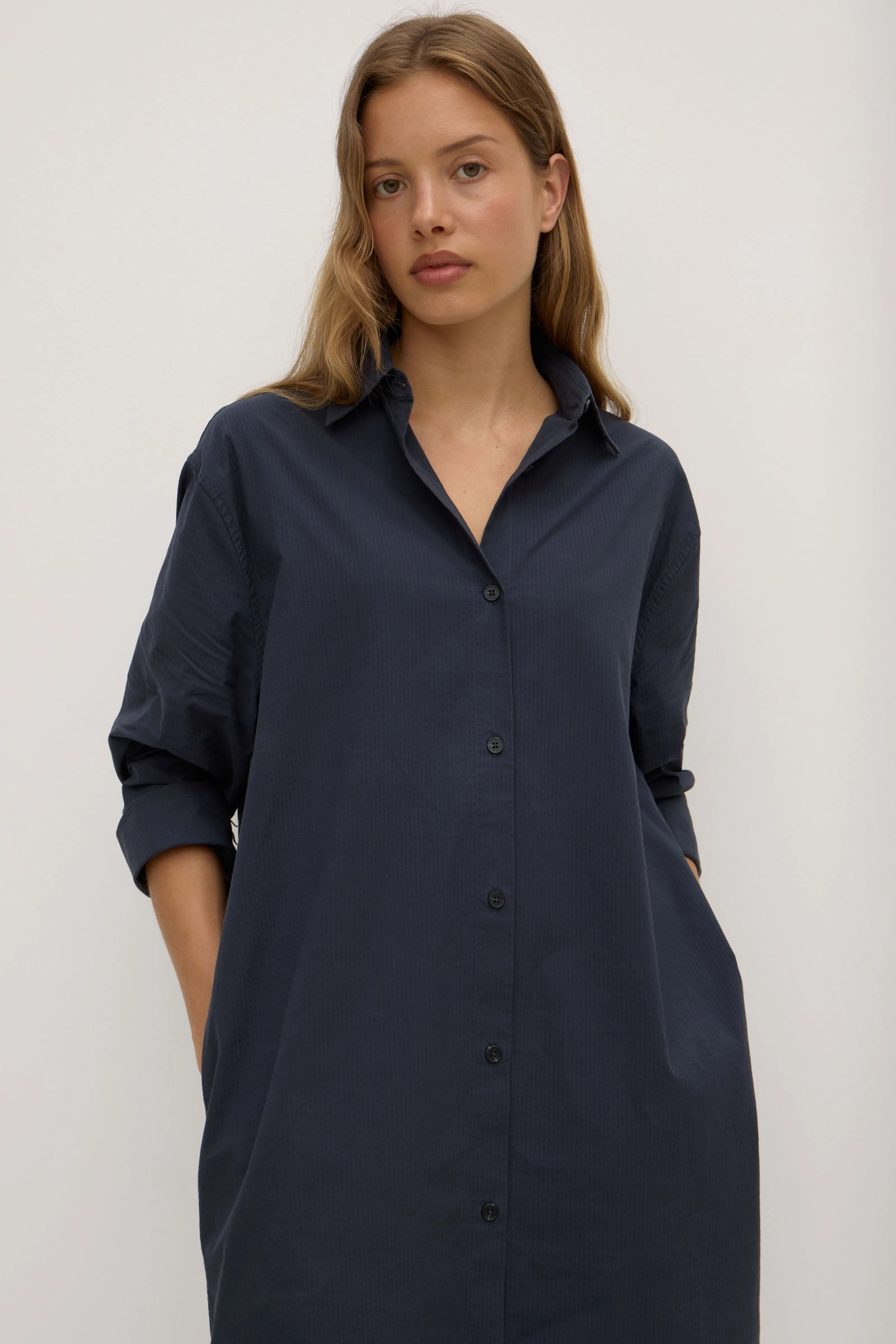 Effortless Comfort Olive Fresh Tammy Shirt Dress