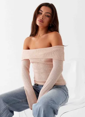 Rina Long Sleeve Knit Top - Blush UltraLightweight