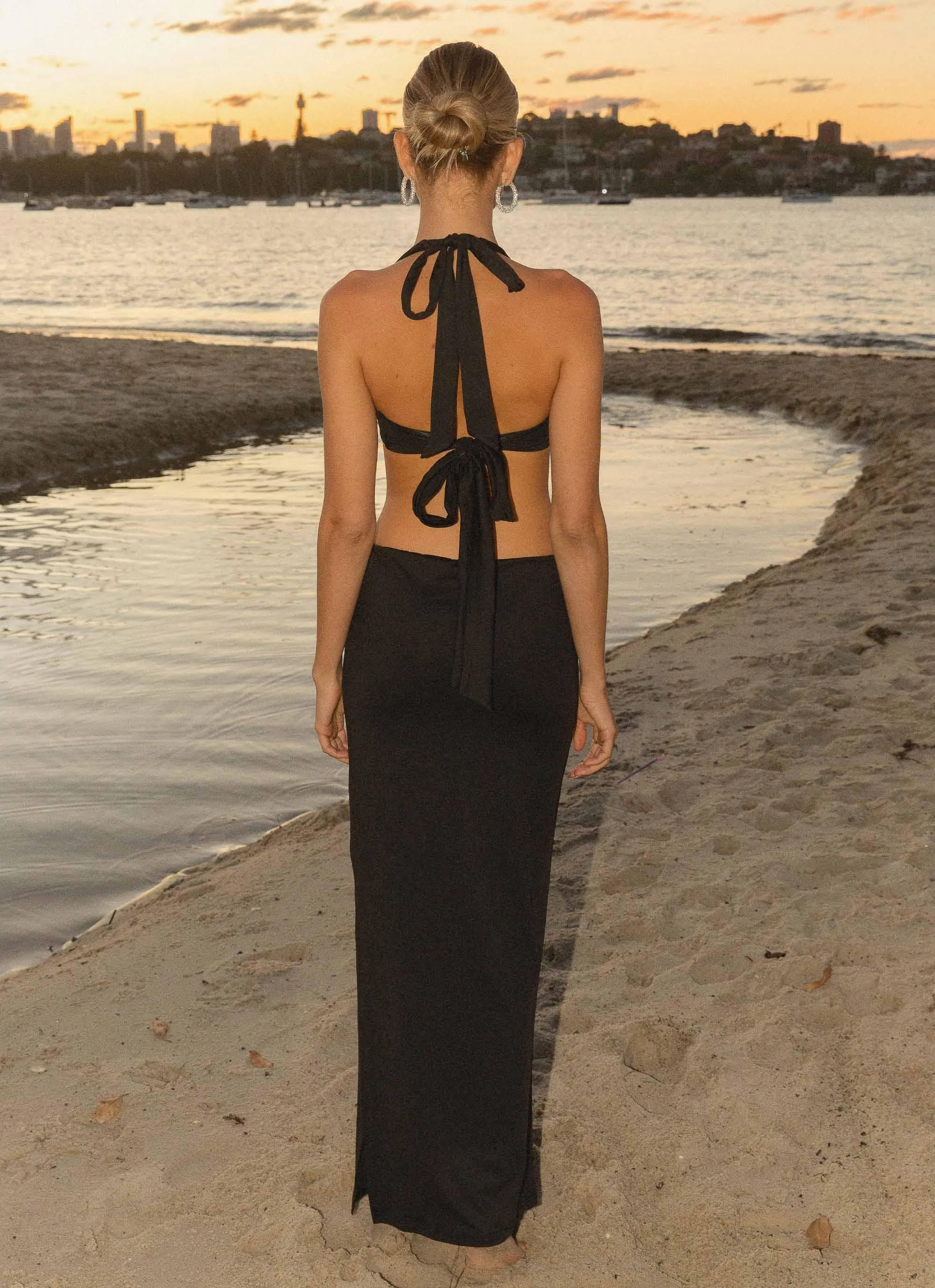 Must-Have Item tailored look Your First Choice Ring Maxi Dress - Onyx