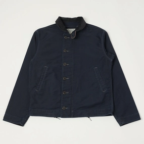 RRL Corduroy-Collar Deck Jacket - Navy Lightweight Insulation Technology All Season Versatility