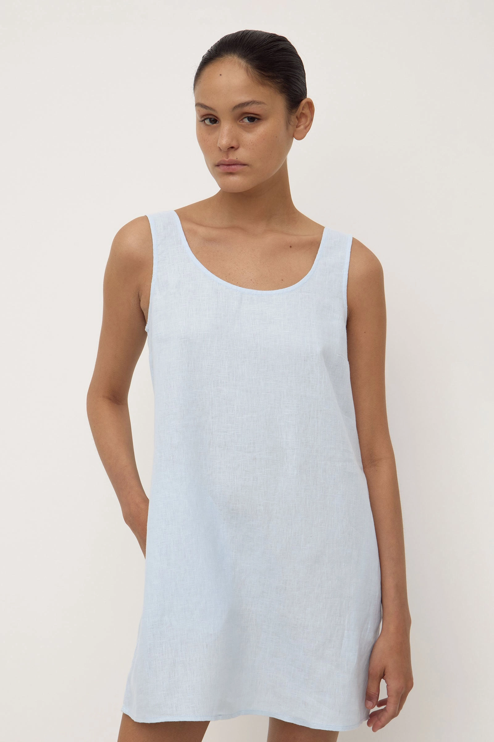 Selma Linen Mini Dress Nature Bloom Summer Friendly