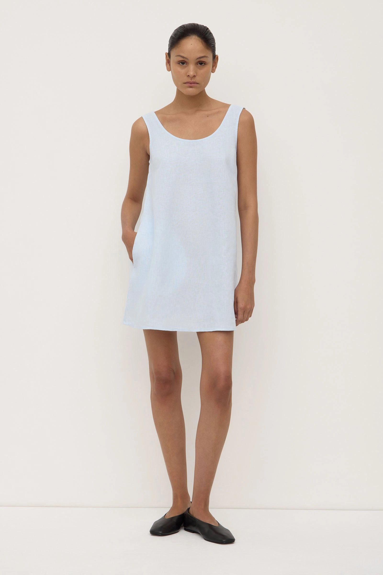 Easy Layering Piece Selma Linen Mini Dress