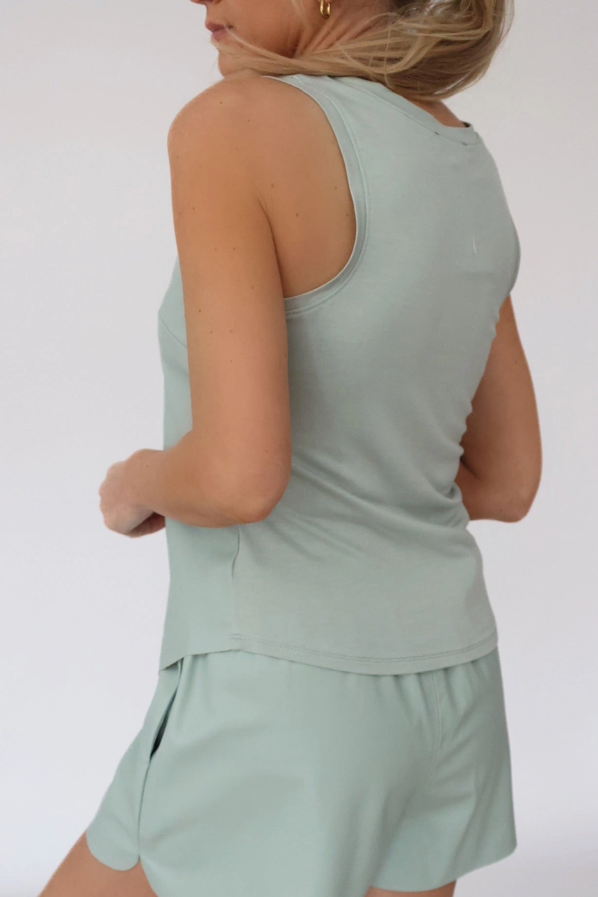 Carmela Vegan Leather Tank (FINAL SALE) ReflectiveTrimDetails Smooth Interior Lining