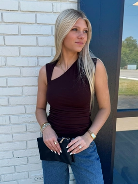 HighNeckline Adjustable drawstring Mia Top