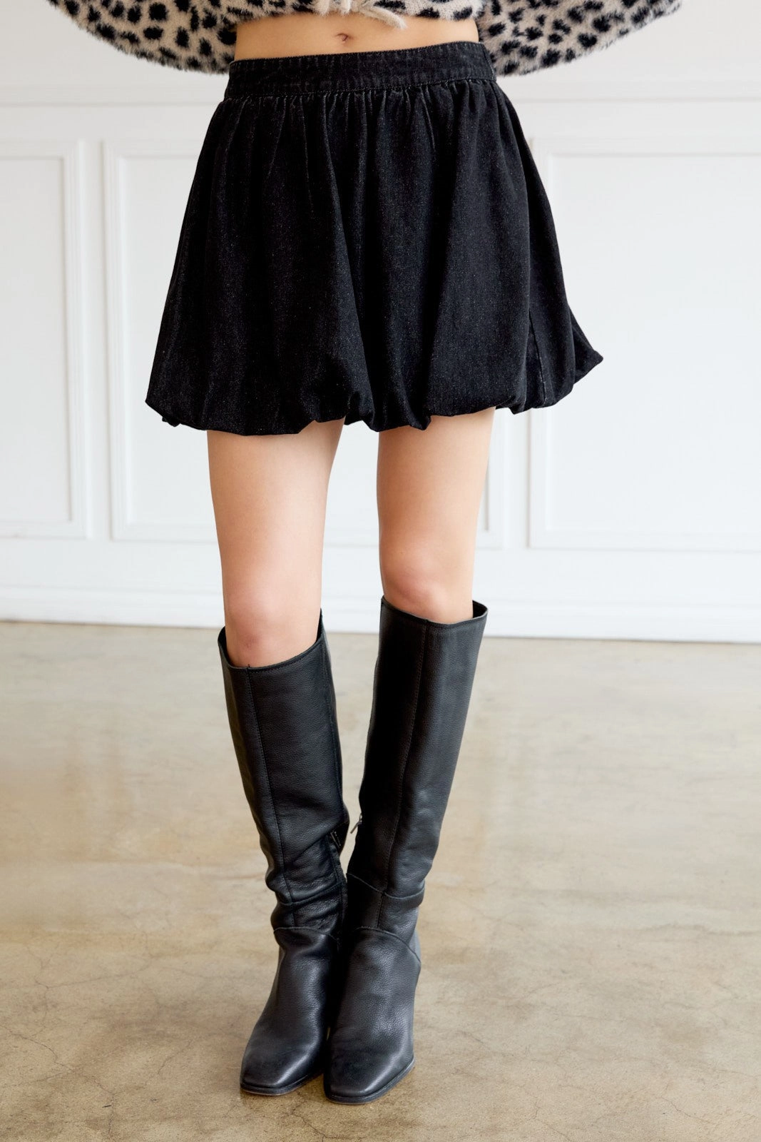 Multi Panel Construction Organic Cotton Blend Adelson Bubble Skirt