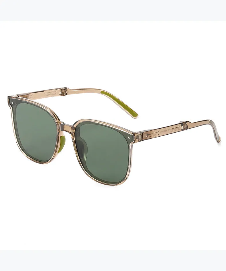 Foldable 2024 New Deep Space Green Sun Protection Sunglasses XS1077