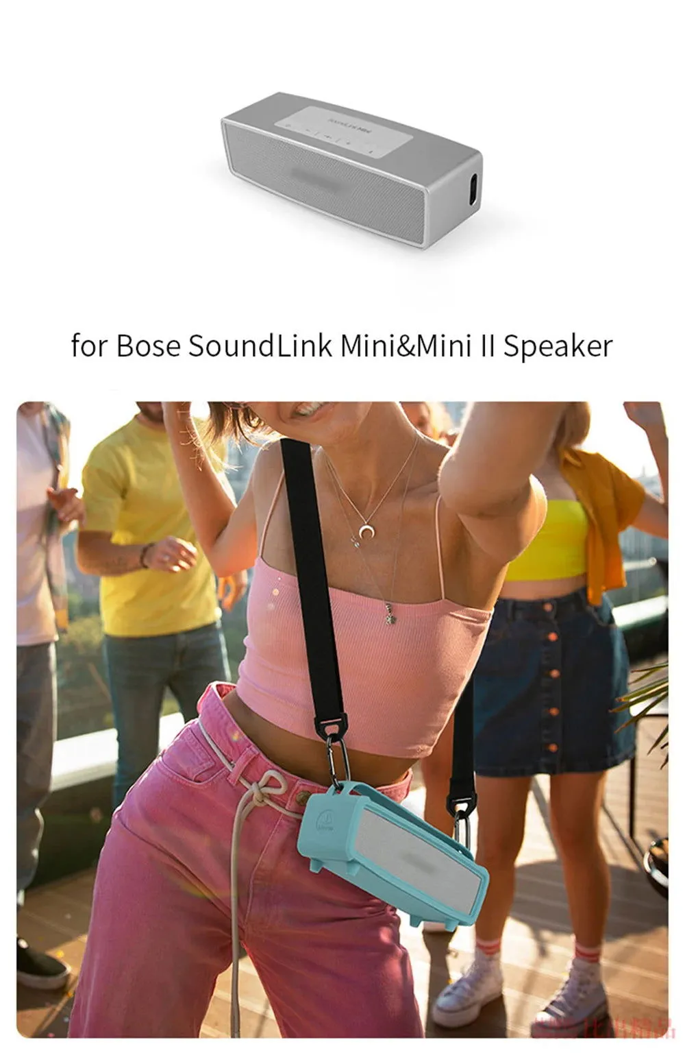 for Bose SoundLink Mini 1/2 Gen Speaker Protect Silicone Case Portable MINI II Speaker Storage Shell Outdoor Carry Sleeve