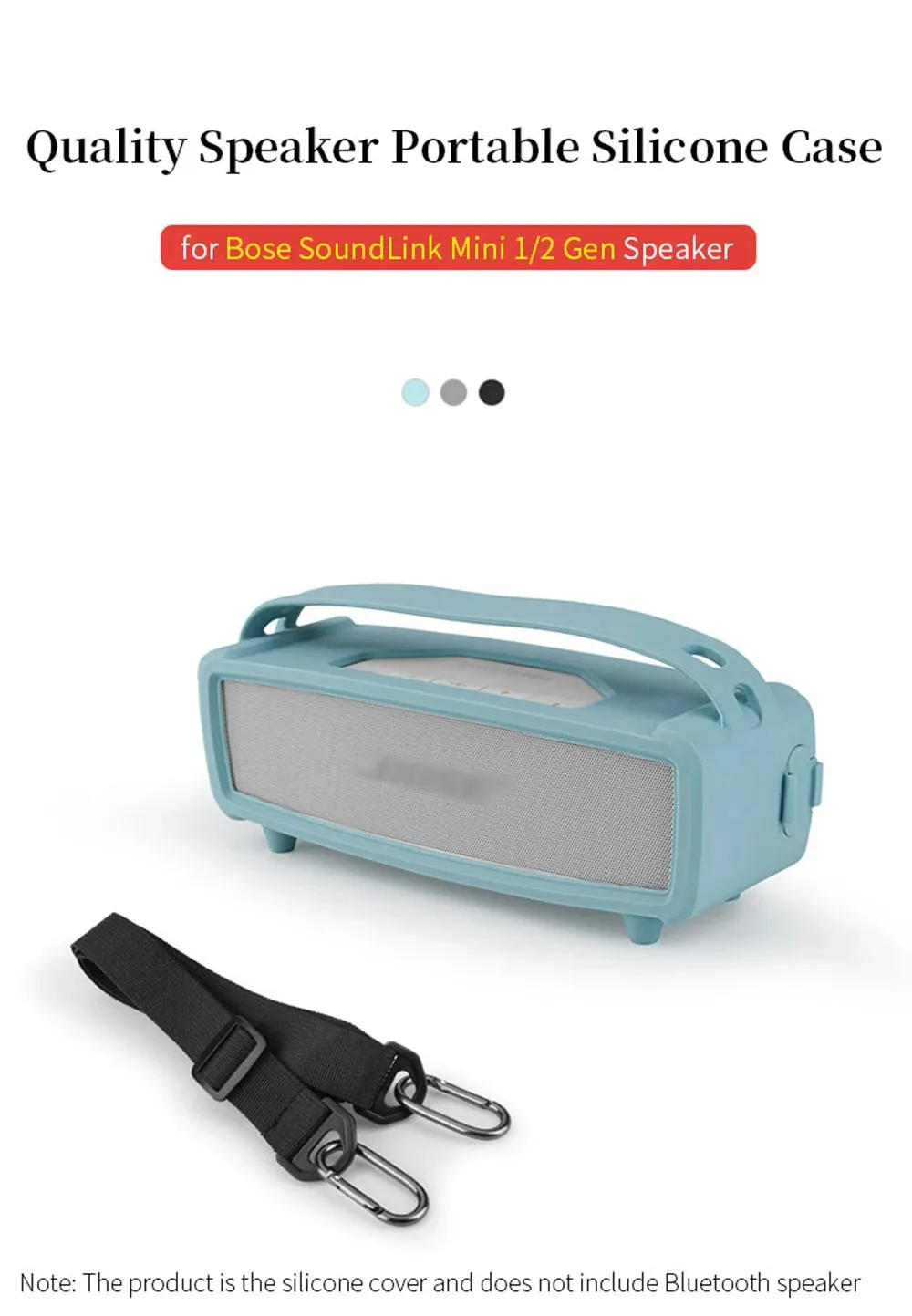 for Bose SoundLink Mini 1/2 Gen Speaker Protect Silicone Case Portable MINI II Speaker Storage Shell Outdoor Carry Sleeve