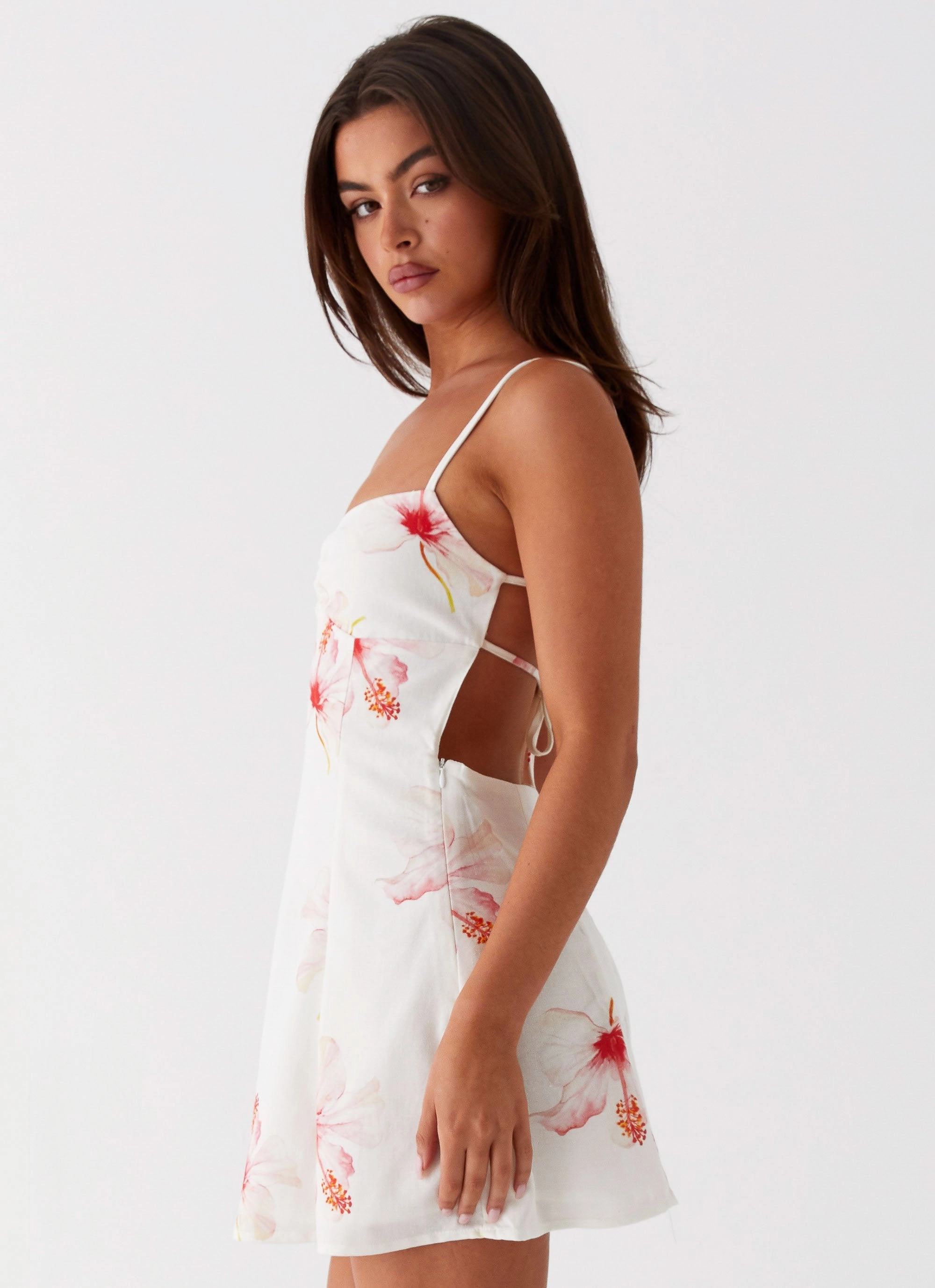 Isra Linen Mini Dress - Camellia Stylish Pick