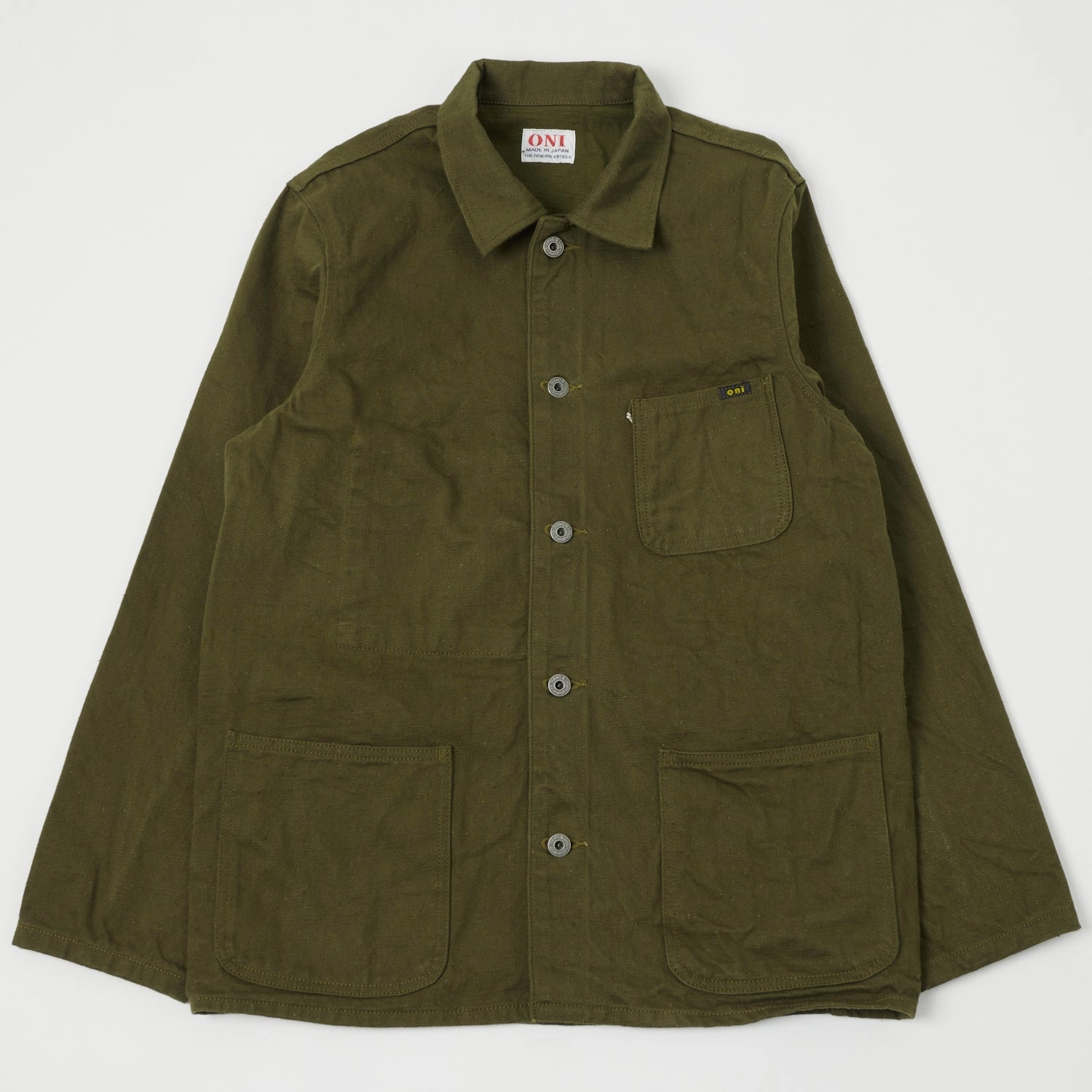 ONI Denim 03501-DKOLSF Sulfur Coverall Jacket - Dark Olive Moisture Wicking Finish One Color