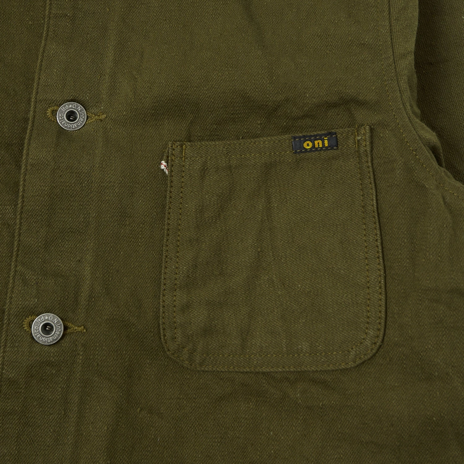 Sleek Layers Hidden Pocket System ONI Denim 03501-DKOLSF Sulfur Coverall Jacket - Dark Olive