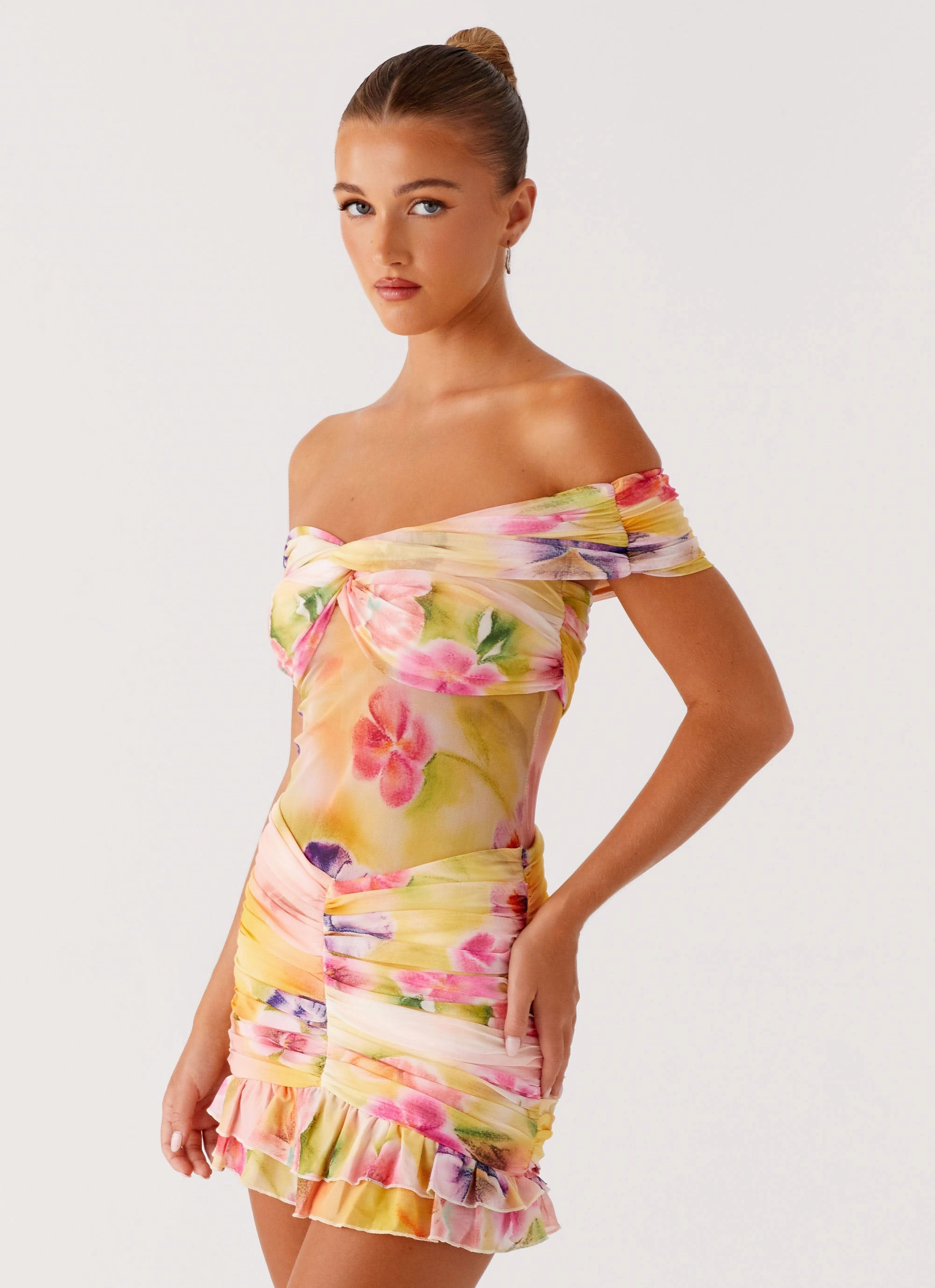 Frances Mini Dress - Sunburst Floral Perfect for Travel