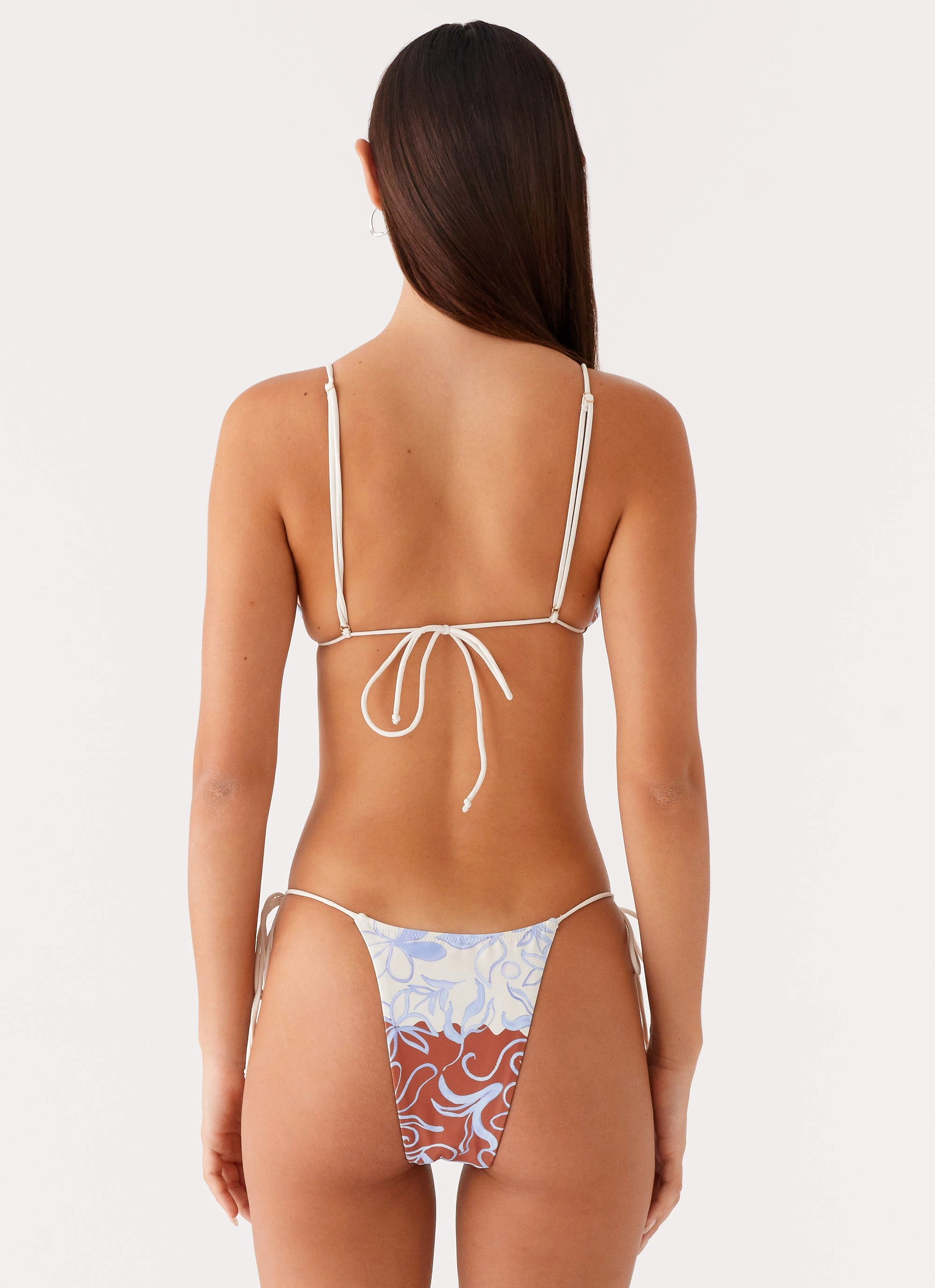 UV Protective Material Ryland Bead Bikini Bottoms - Bloom Wave Print