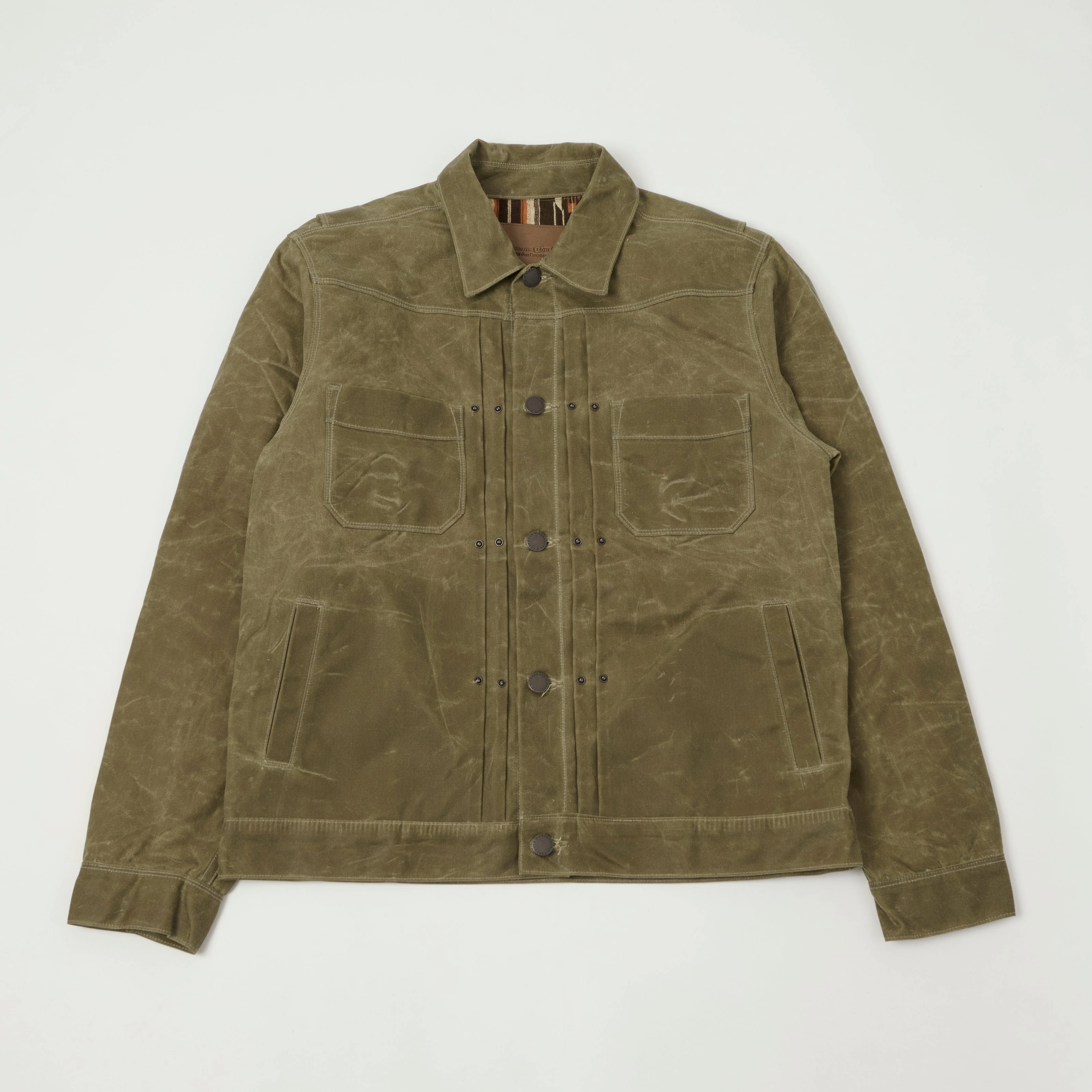 Freenote Cloth 'Riders' Waxed Canvas Jacket - Tobacco DoubleLayeredCuffs High Collar