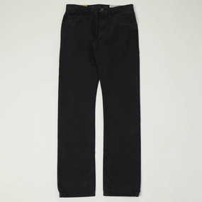 Freenote Cloth Heavyweight 14oz Slub Workers Chino - Black Stain Resistant Casual Layer