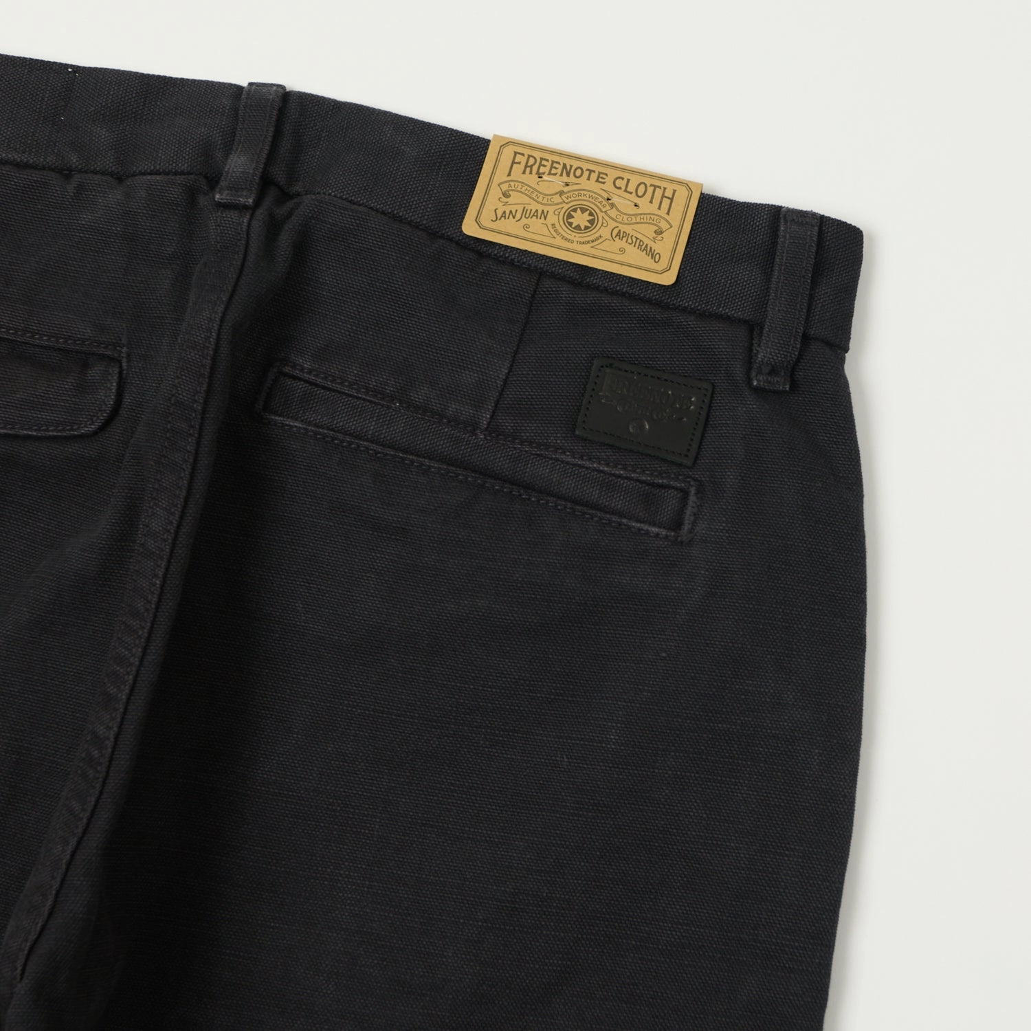 Freenote Cloth Heavyweight 14oz Slub Workers Chino - Black Ventilated Mesh Lining