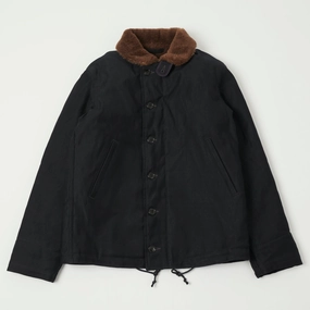 Easy Movement Cut Freewheelers & Co 1940's Type N-1 Deck Jacket - Dark Navy