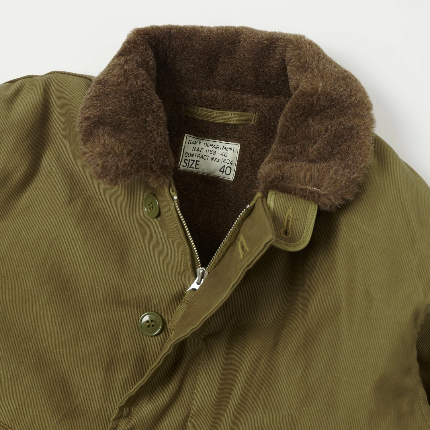 Durable Stitching Sport Fit Freewheelers & Co 1940's Type N-1 Deck Jacket - Khaki/Beige