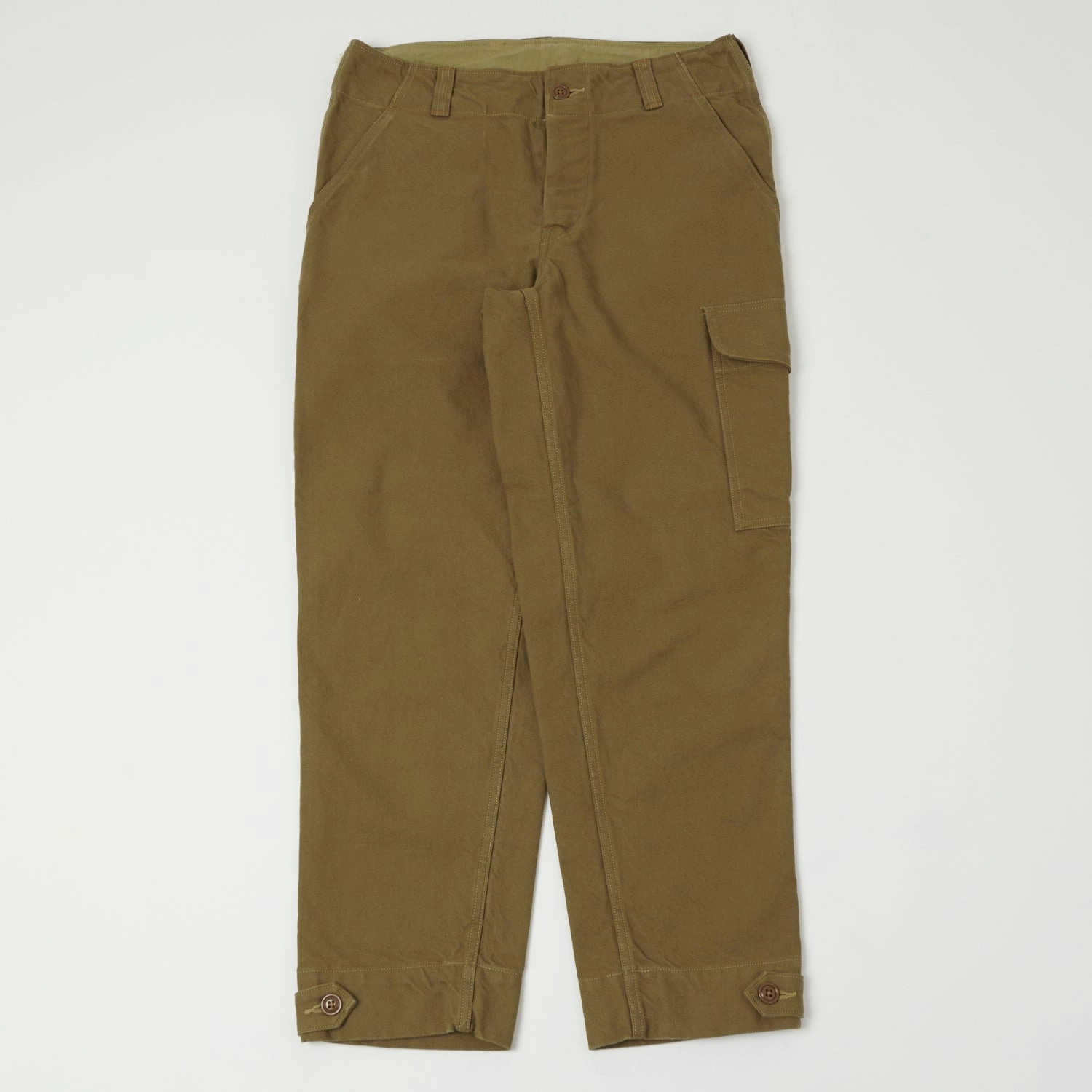Adjustable drawstring All-day Comfort Freewheelers & Co Aviators Trouser - Yarn-Dyed Dark Beige