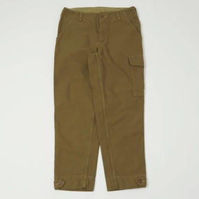 Adjustable drawstring All-day Comfort Freewheelers & Co Aviators Trouser - Yarn-Dyed Dark Beige