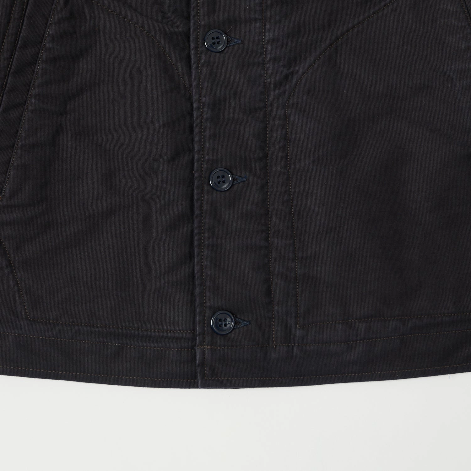 Freewheelers & Co Deck Worker Jacket - Deep Navy Clean Minimal Look Sealed Seam Construction