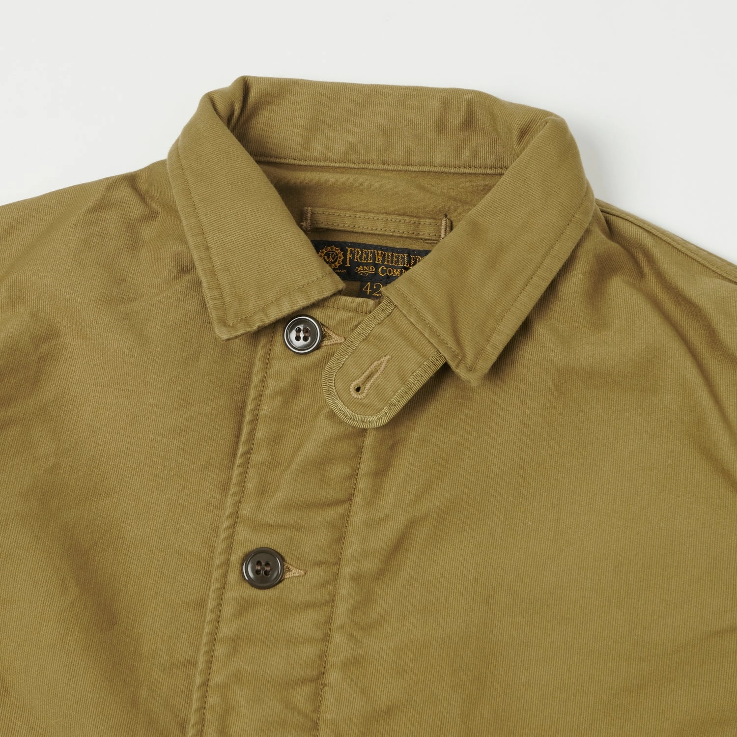 Recycled Textile Freewheelers & Co Deck Worker Jacket - Khaki Beige