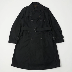 Odor Resistant Fabric stain resistant coating Freewheelers & Co Great Lakes 'Gifford' Trench Coat - Deep Black