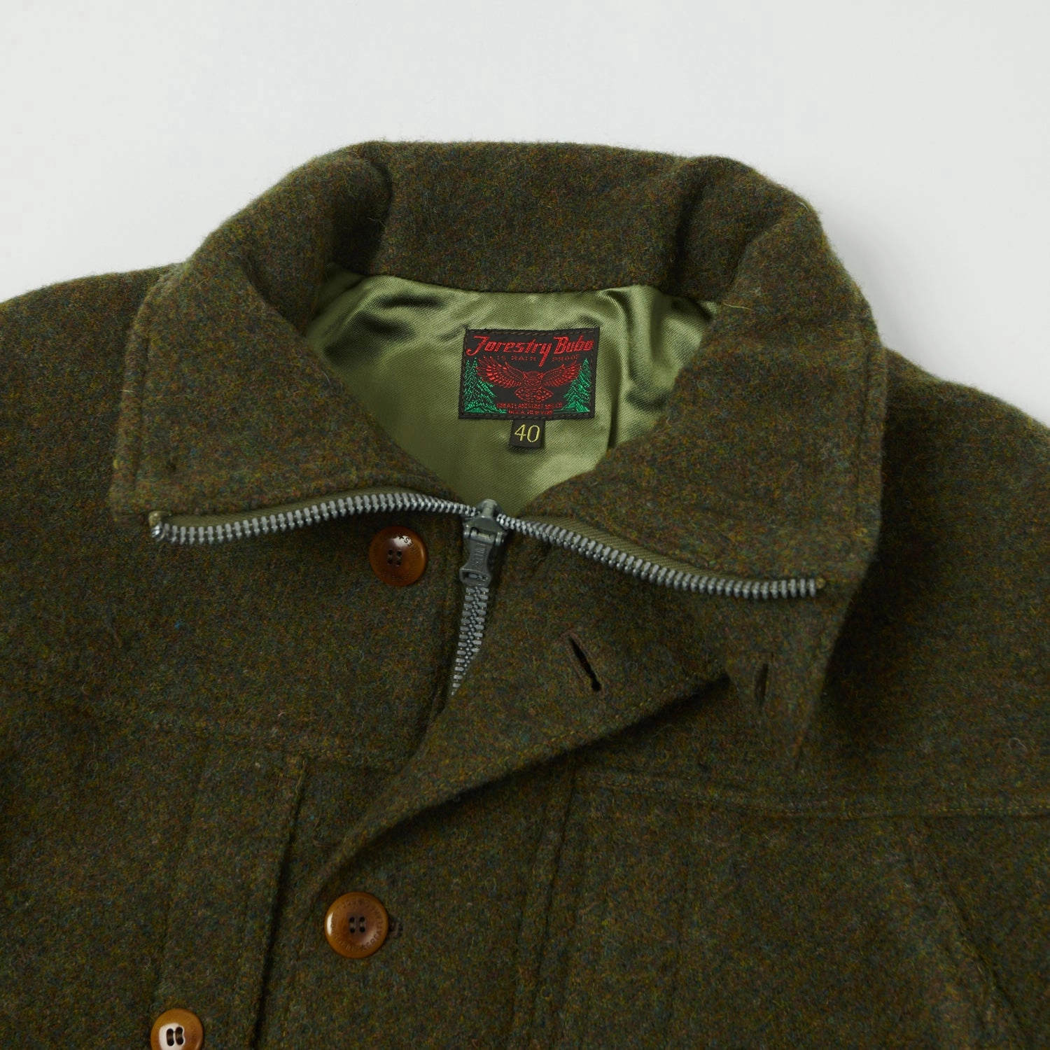 hypoallergenic material Freewheelers & Co Great Lakes 'Grizzly' Jacket - Grained Olive