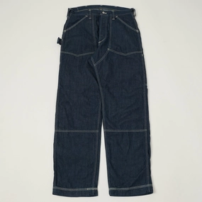 Layered Style Anti Odor Treatment Freewheelers & Co Ironall 'Lot 102 Denim Overalls' Trouser - Indigo