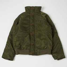 FleeceLined Abrasion resistant Freewheelers & Co Military ??Cold Weather Air Crew' Jacket - Olive Drab