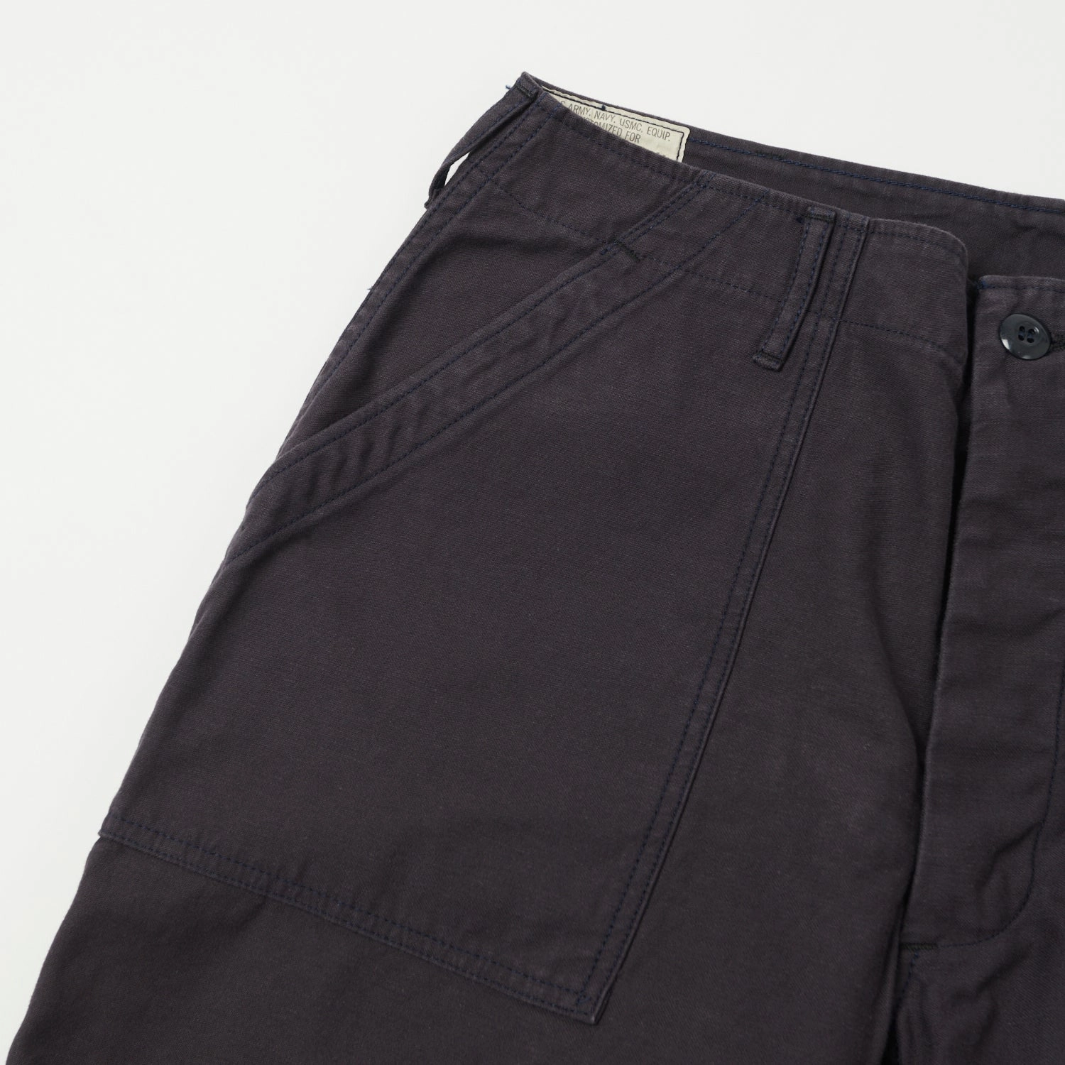 Freewheelers & Co Military Utility Trouser - Eggplant Navy Reflective accents