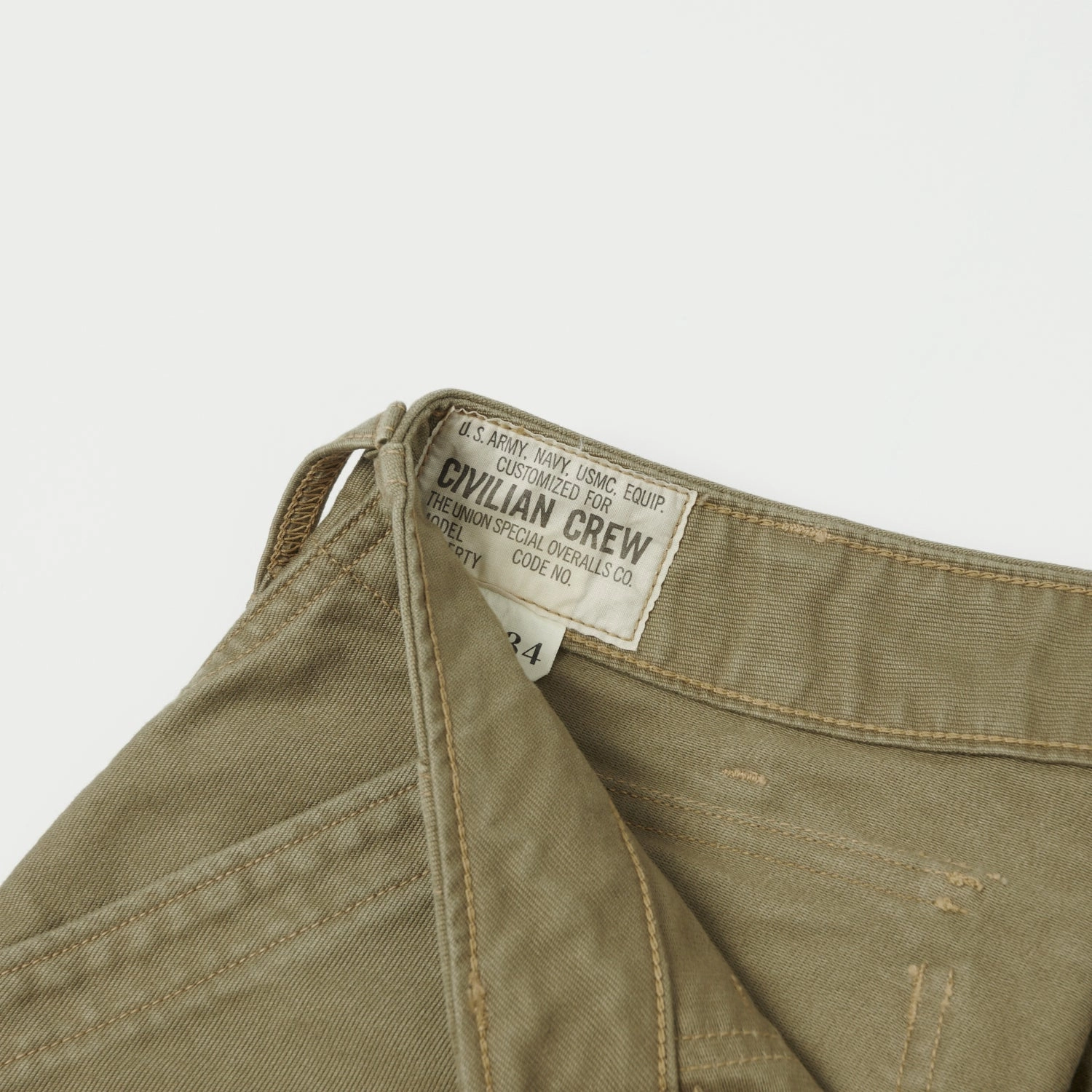 Freewheelers & Co Military Utility Trouser - Khaki Beige Non slip grip Quick Wash