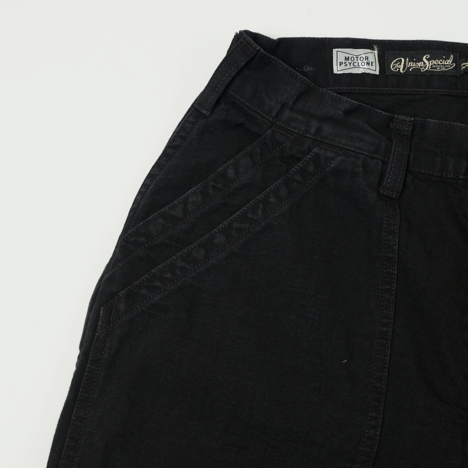 Freewheelers & Co Motor Psyclone 'Chopper Builder' Work Trousers - Rude Black Casual Look Chic Look