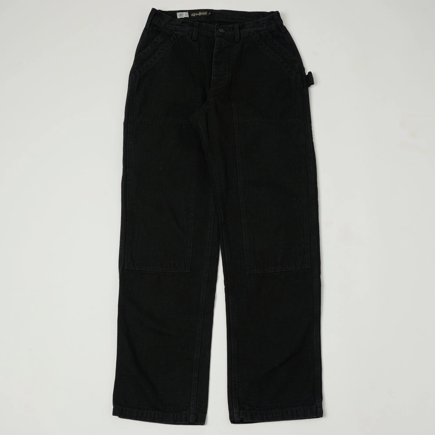 Freewheelers & Co Motor Psyclone 'Chopper Builder' Work Trousers - Rude Black Easy Travel